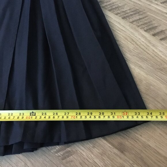 Designer Double-Breasted Pleated Official Military Skirt 28W - Picture 10 of 12